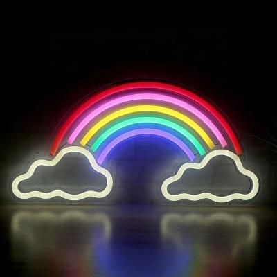 China Neon-Regenbogenlicht LED Wanddekor Kunstschild für Zuhause Schlafzimmer Wohnzimmer Büro 5V Spannung zu verkaufen