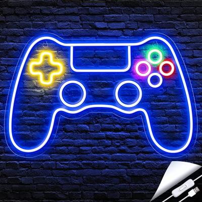 China Gamepad Shape LED Sign Light for Gaming Room Decoration 41*26.5cm Power Consumption for sale