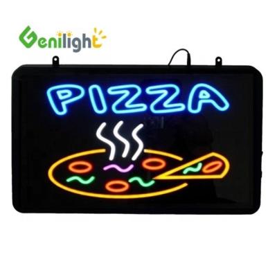 China ABS Open-Mold Outframe High Brightness Contrast Ratio Custom Pizza Planet LED Neon Sign for sale