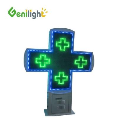 China Bright Electric LED Pharmacy Cross Sign for Medicine Drugstore Chemist Hospital for sale