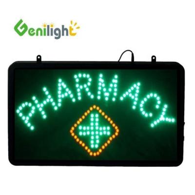 China Genilight Indoor 56*33cm DC12V LED Open Sign Pharmacy Program LED Display Panel Indoor for sale