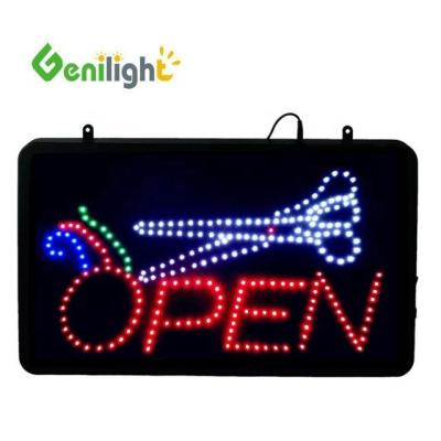 China Genilight Indoor Electronic LED Hair Salon Open Sign with CE RoHS LVD Certificate for sale