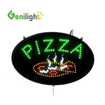 China 3 Kind Change Functions LED Pizza Lighted Neon Sign Commercial Electric Billboard Maker for sale