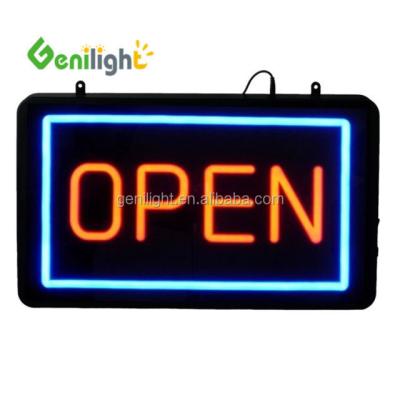 China Custom Waterproof Advertising Pizza Shop LED Neon Open Sign with Acrylic Front Board for sale