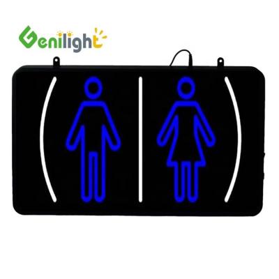 China Unisex GLT-LSN5633-046 Männliche Damen Toilette Toilette Waschraum LED-Schild mit 5 mm Helligkeit LED zu verkaufen