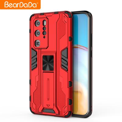 China Anti-drop For Huawei P40 Pro Case With Magnetic Kickstand Mount Cover For Huawei Armor Shockproof Phone Covers for sale