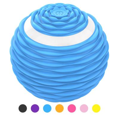 China Physiotherapy Waterproof Silicone Soft Roller Vibrate Massage Ball Electric Washable Vibrating Ball for sale