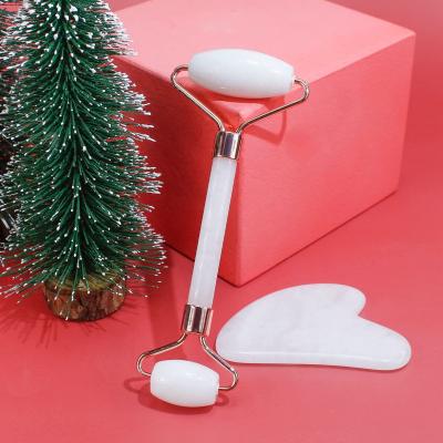 China High Quality 100% Pure Jade Facial Roller Noiseless Portable Jade Roller Anti Aging Face Massage Whitening for sale