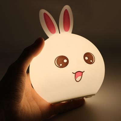 China 16 Colors Modern Decoration Cute Rabbit LED Night Light 3D Dimmable Pat Lamp For Kids for sale