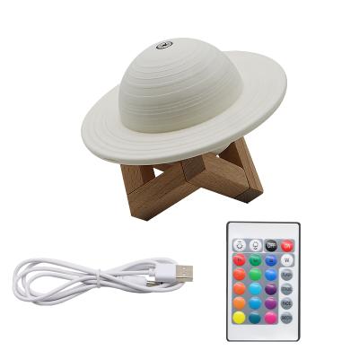 China Modern 3D Printed RGB Saturn Planet Lamp LED Night Light For Room Decoration for sale