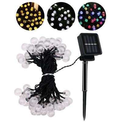 China Outdoor Festival Decoration 5M 10m 20M 8 Models Perform Waterproof Christmas Garden Lights Outdoor Decor Round Solar Power Led String Light for sale