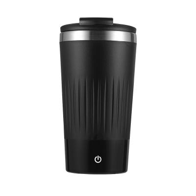 China Minimalist Profesional Usb Charging Stirring Lid Smart Cup Black Electric Stirring Mug for sale