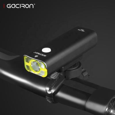 China Gaciron Cycle Accessories USB Rechargeable Waterproof Bicycle Light 400 Lumens Bike Head Light 97*33.8*30.7mm for sale