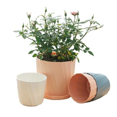 China RUIPU Modern New PP Material Colorful Plastic Succulent Pots Outdoor Balcony Bulk Heap Flower Pots Manufacturer for sale