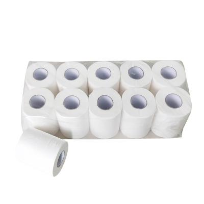 China Custom logo recycled House hotel restaurant pulp eco embossing toilet paper 2 ply 3 ply absorbency printed toilet paper roll paper for sale