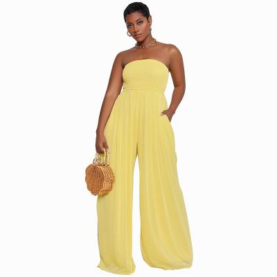 China Anti-wrinkle top fashion off shoulder overalls for women 2021 autumn solid color jumpsuit women for sale