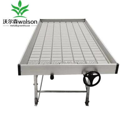 China Vegetable Fruits Flower Growth Hydroponics Greenhouse Ebb And Flow Grow Greenhouse Rolling Rolling Bench for sale