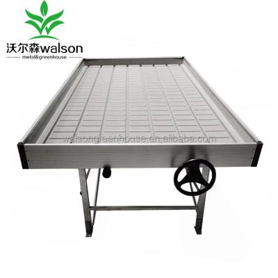 China Large Rolling Flood Tables 4*8ft ebb and flow tables 4*8ft Fruit Flowers ABS Plastic Plant Growth Rolling Bench In Greenhouse Growing System en venta