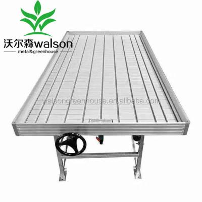 China High quality plastic flower plant growth fruit ebb and flow bench greenhouse table bench rolling table for sale en venta