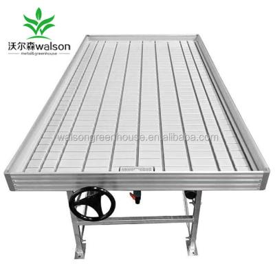 China Fruits Flowers Vegetable Growth Manually Controlled Ebb And Flow Greenhouse Rolling Benches à venda