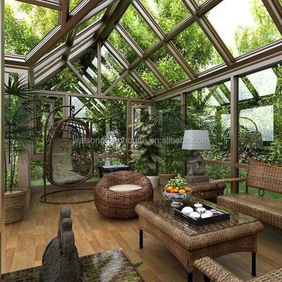 China Easily Assembled Wind Resistance Garden Lexan Polycarbonate Sheet Garden Greenhouse With Tempered Glass for sale