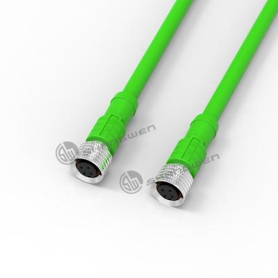 China Automotive A D B X Code China Factory Pins Male Female Pole Ip67 Waterproof M12 Cable Connector 2 3 4 5 6 8 for sale