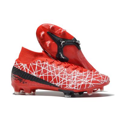 China Good Quality Comfortable Soccer Football CUSHIONING Boots High Ankle Outdoor Sport Training Braces Shoes for sale