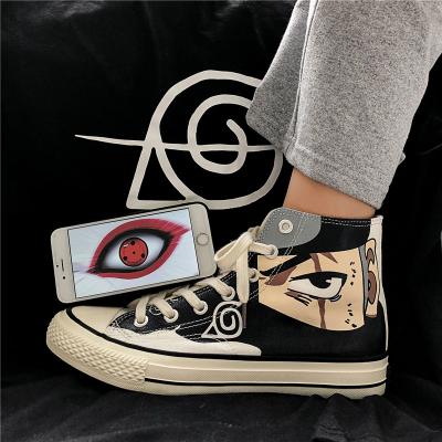 China CUSHIONING Anime Canvas Sasuke Men's Vulcanized Kakashi Sneakers Gaara Madara Pain Cosplay School Travel Outdoor Shoes for sale