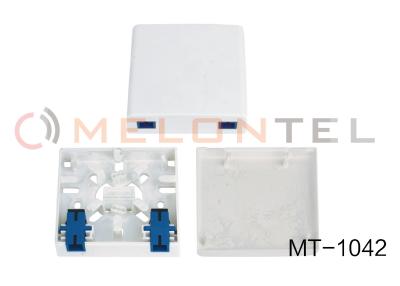 China ABS Ftth Fiber Optic Terminal Box Wall Mount Outlet SC 2 Port For Telecommunication for sale