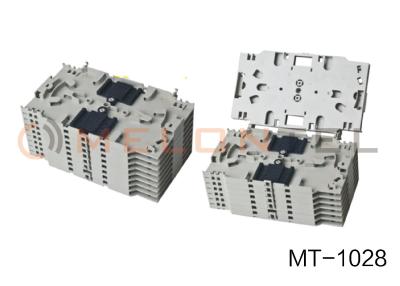 China Crooked Sleeve Slot FTTH Accessories Stackable Fiber Optic Splicing Tray for sale