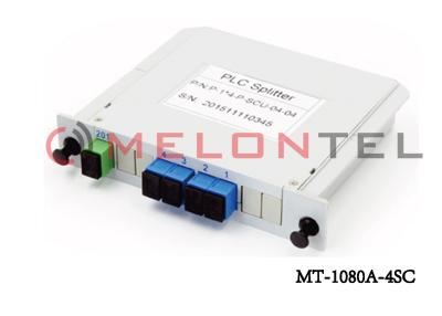 China 1to 4 SC  PC PLC Fiber Optic Splitter Rackmount Distribution Box SC Adapter for sale