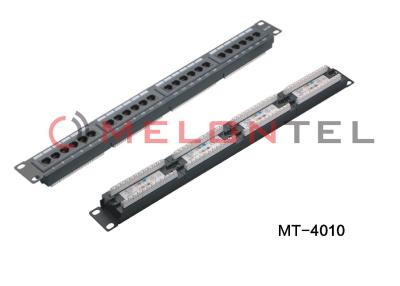 China 24 Port RJ45 UTP Unshielded Patch Panel Certified 100Mhz Cat5e , Krone Connectors for sale