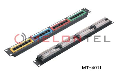 China High Density Network Patch Panel 24 Port CAT5E Cat6 With 4 Kind Of Colour for sale