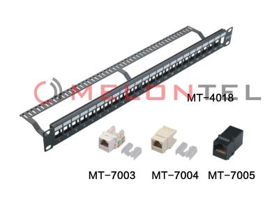 China Home Network Patch Panel 24 Port Capacity Krone Dual IDC , ISO 9001 Certificate for sale