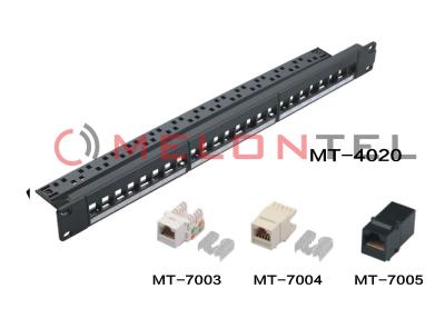 China FTP UTP Blank Patch Panel , 24 Port Cat5e Patch Panel With Cable Manager for sale