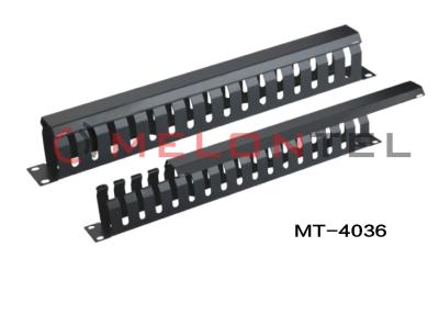 China High Performance 1U Rack Mount Cable Management , Amp Cable Management With Cover for sale