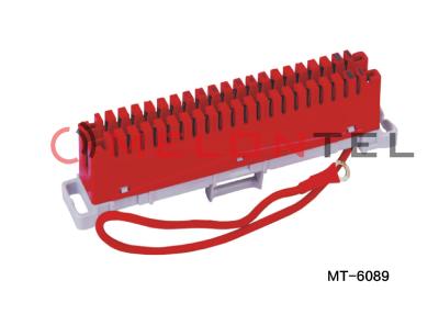 China Red 10 Pair Earth Krone Module / Tooless Jumpering LSA Disconnection Module for sale