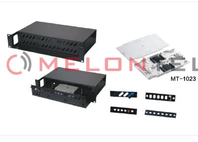 China Safety 2U Fiber Optic Rack Mount Enclosure Panel 36 Port 19 Inch Racks for sale