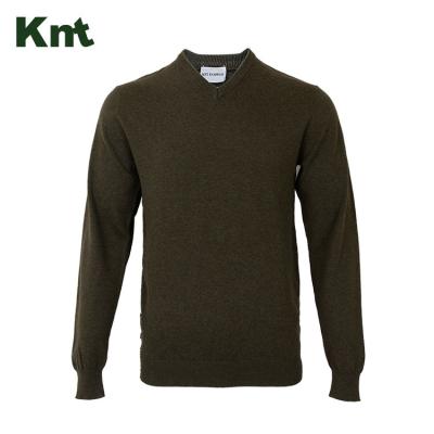 China Good quality custom made sweater anti pilling anti pilling knit v neck sweater for men for sale