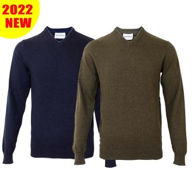 China 2022 OEM new design Anti-wrinkle fashion custom men's sweaters men's sweater custom v-neck knitwear for sale