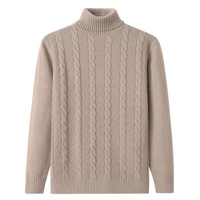 China Anti-pilling wool sweater knitted turtle neck bulky wool men sweater for sale