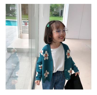 China New Wholesale Korean Children's Clothing Anti-wrinkle Embroidery Cartoon Style Sweater Children Knit Sweater for sale