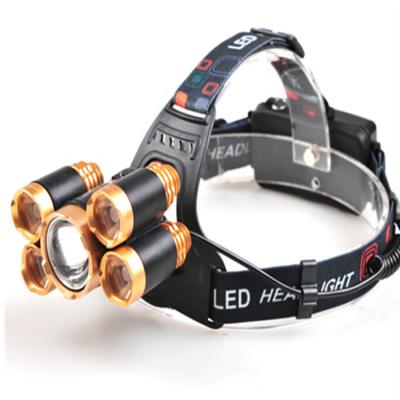 China Waterproof Rechargeable CE Rechargeable Camping 1000 Lumen Zoom 5 Led Headlight for sale