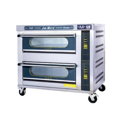 China Automatic Commercial Wholesale Intelligent 2 Deck 4 Trays Gas Baking Machine With Stone for sale