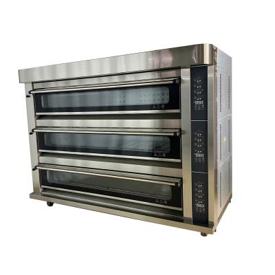 China Commercial Catering Luxury Hot Sale Gas Oven Bread Machine With Stone And Steam for sale