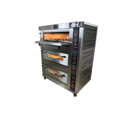 China Automatic Factory Direct Gas Oven Cake 3 Decks 6 Trays for Cake Baking Industry for sale