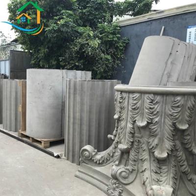 China Roman corinthian columns of hardness hollow sandstone for sale