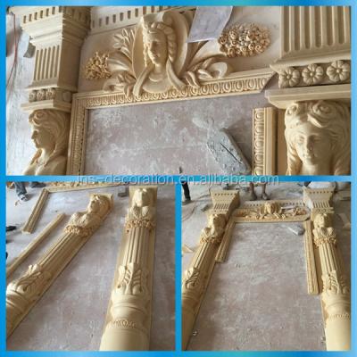 China Eco-Friendly Exterior Decoration Stone Carved Frame for sale