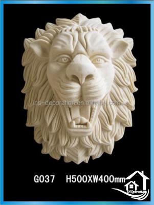 China Eco - Friendly Cast Stone Head Lion Sculpture for sale