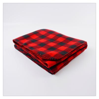 China PORTABLE Polyester 50 x 60 Size Plaid Fleece Blanket Warm Products High Quality Custom Inches for sale